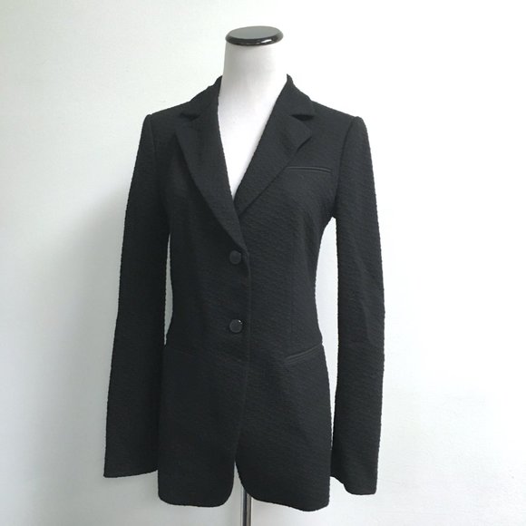 Emporio Armani Jackets & Blazers - Emporio Armani Giorgio black textured wool blazer i42